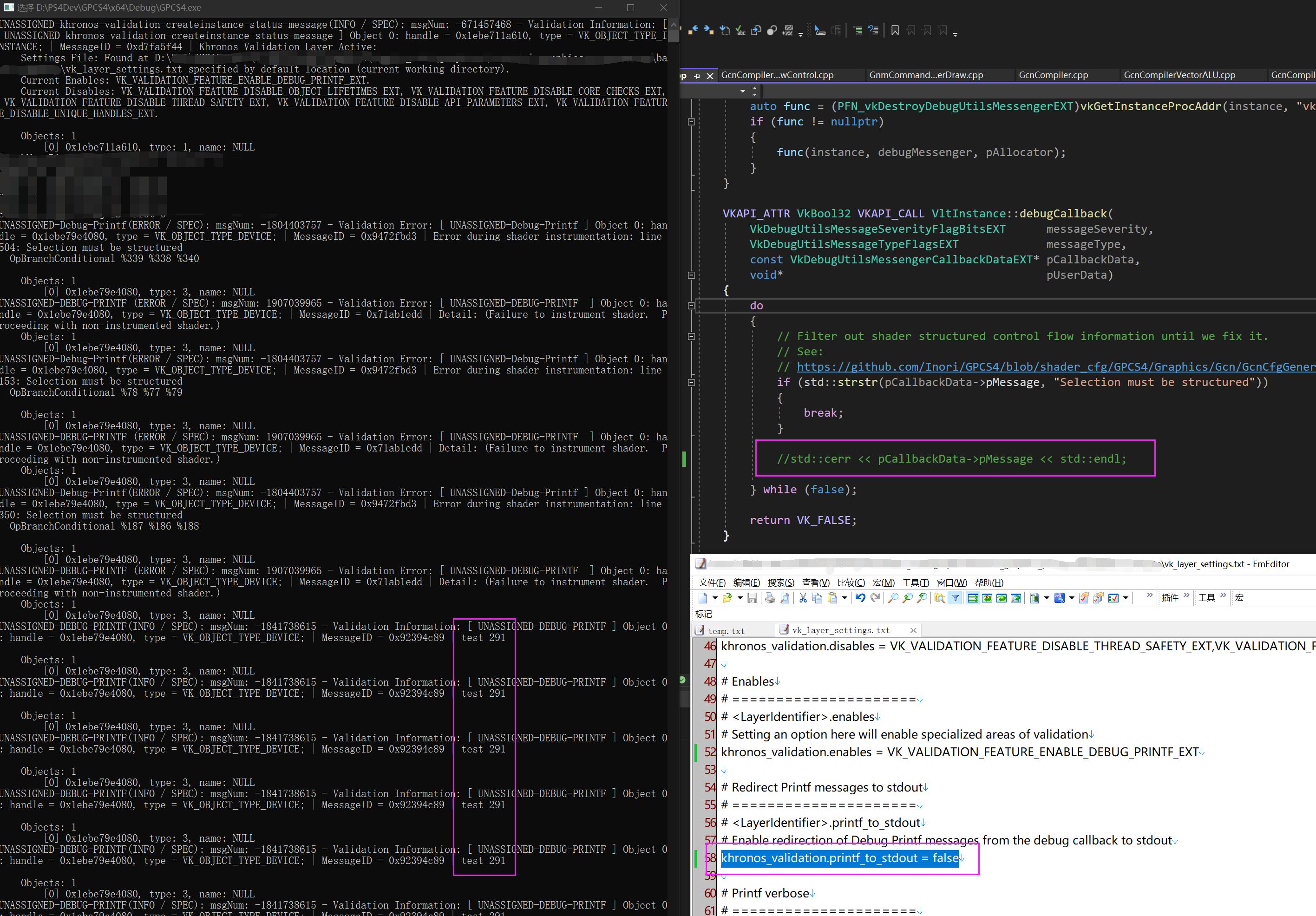 `khronos_validation.printf_to_stdout` seems not work · Issue 4074