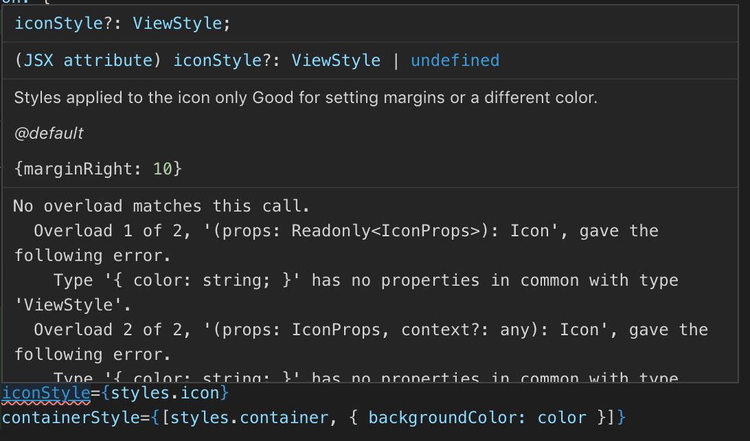 Icon iconStyle has mismatching types · Issue 2120