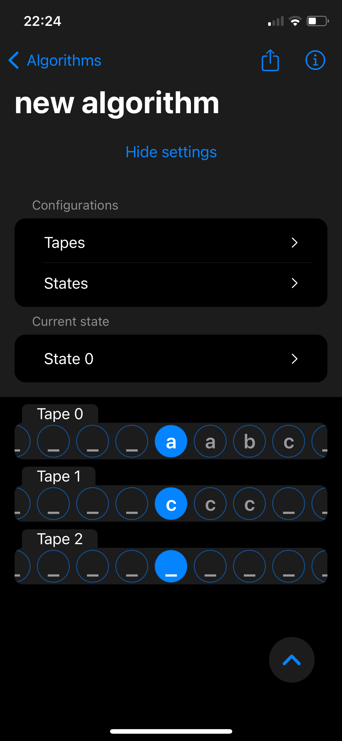 Multi-tape Turing machine simulator with Swift