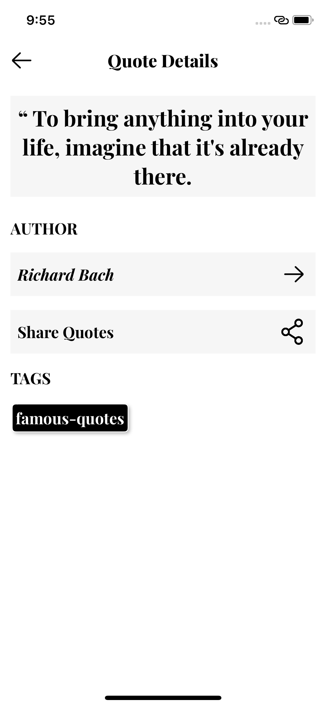 Quotes App quotes browsing app which is built with Quotable Free API