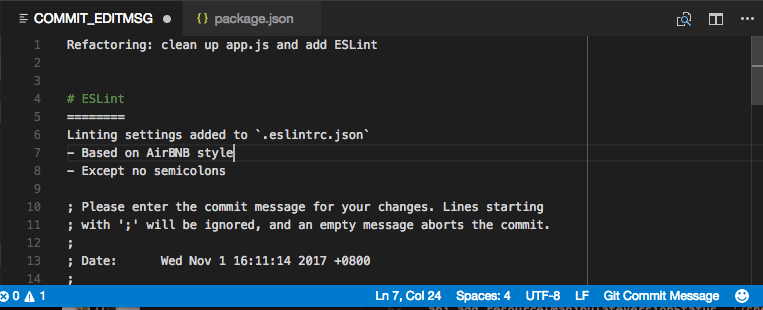 Git Commit Message file type respects git · Issue