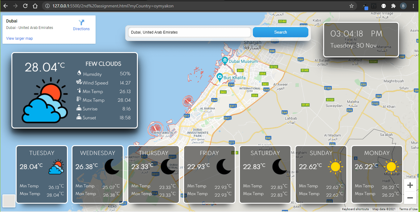 Angularjs Open Weather Map Api Example GitHub prathyu116/WeatherForecastAPI This project shows real time