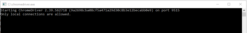 Chrome driver OpenQA.Selenium.WebDriverException 'Unexpected error