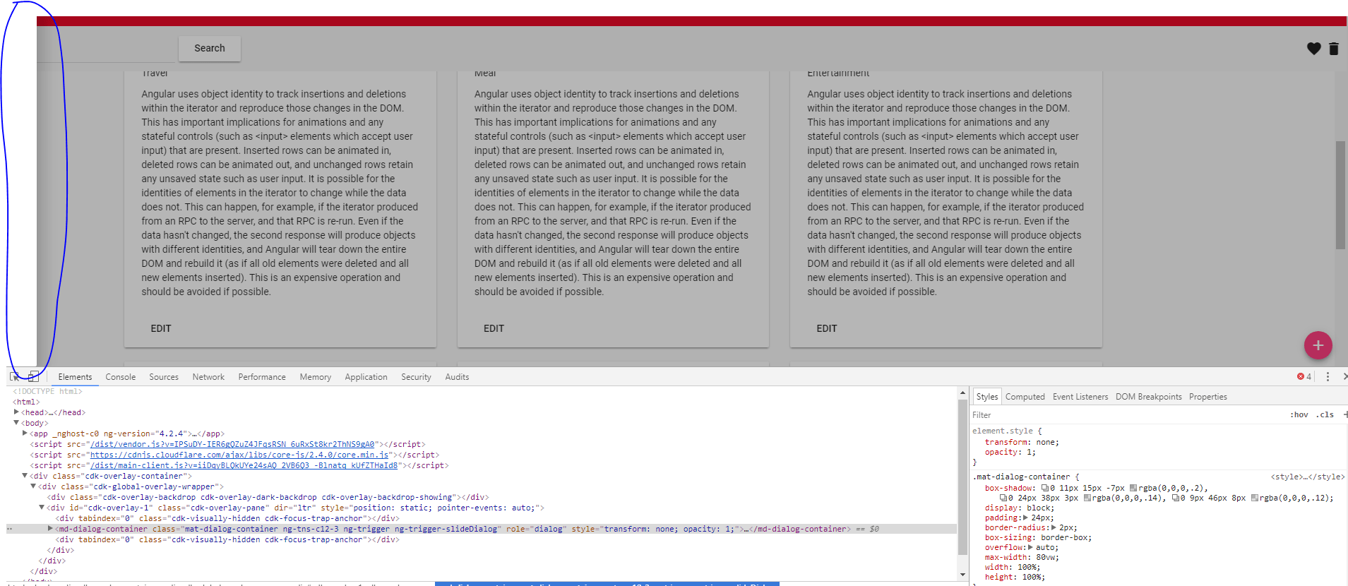 Dialog not working with SideNav? · Issue 5418 ·