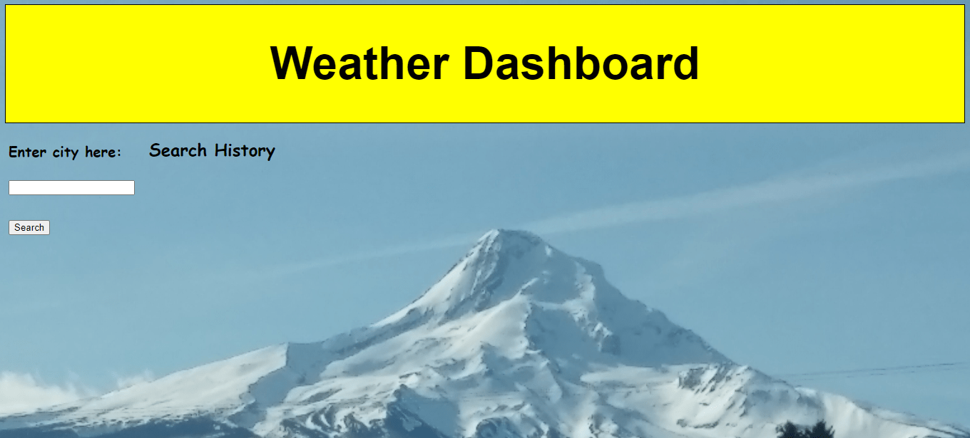 GitHub yardboy2401/WeatherDashboardWymore This app is a weather