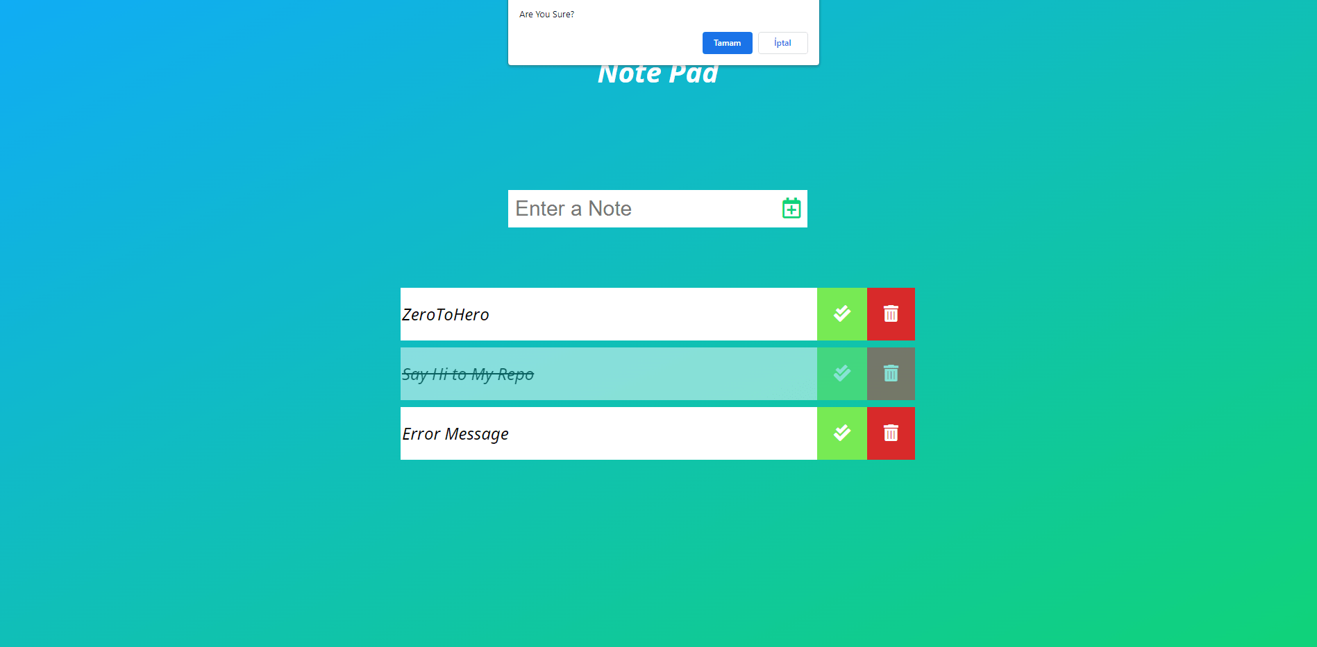 GitHub ZeroToHero2/NotePadApp Simple NotePad App with JavaScript