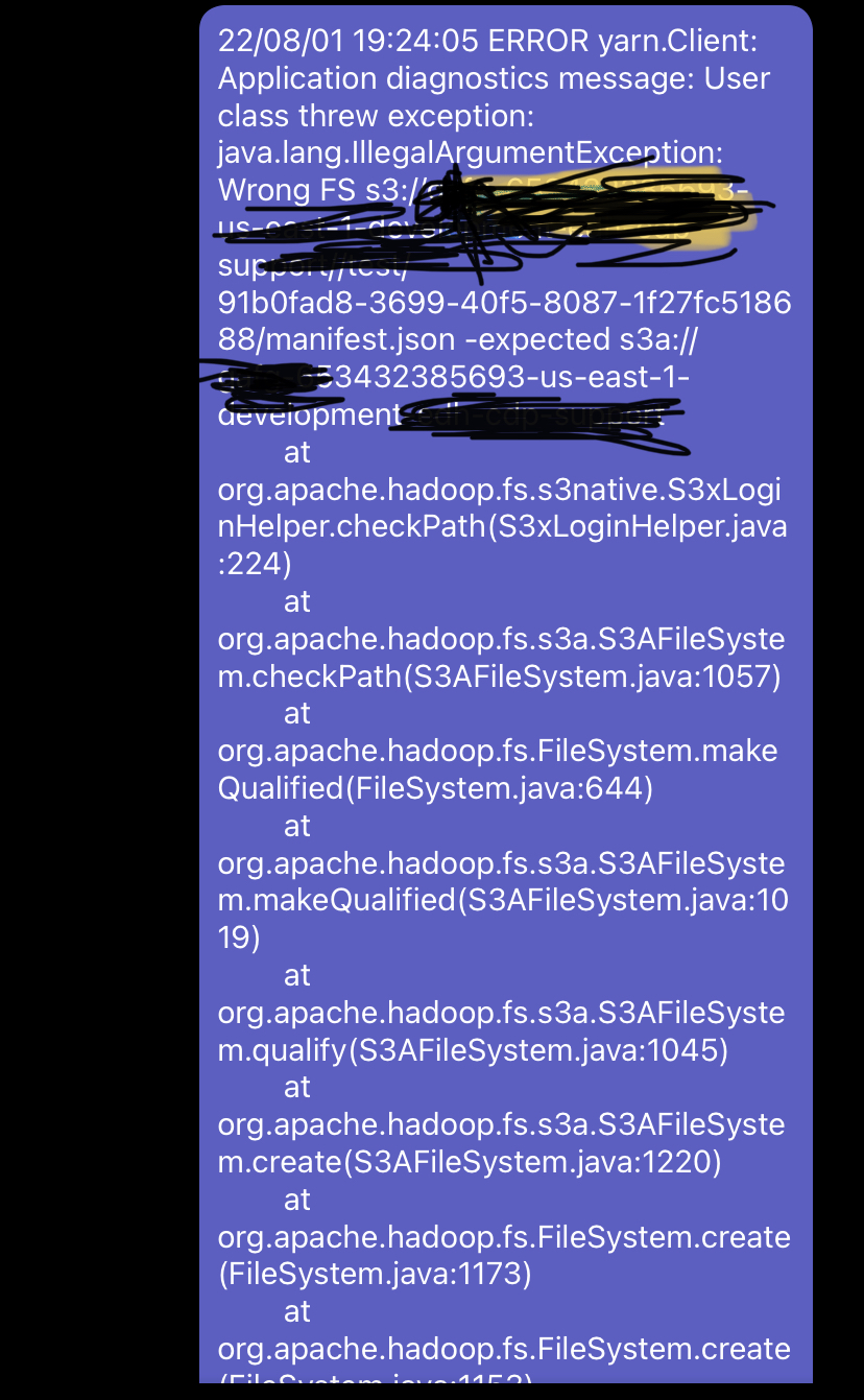 Java.lang.IllegalArgumentException Wrong FS s3//bucket/folder/manifest.json expected s3a