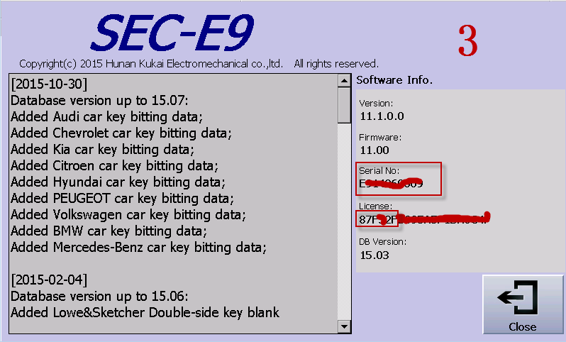 Machine serial number and register code check method