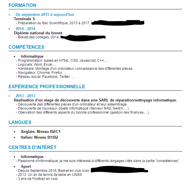 [Résolu] [HELP] CV sur APB par Krelaw OpenClassrooms