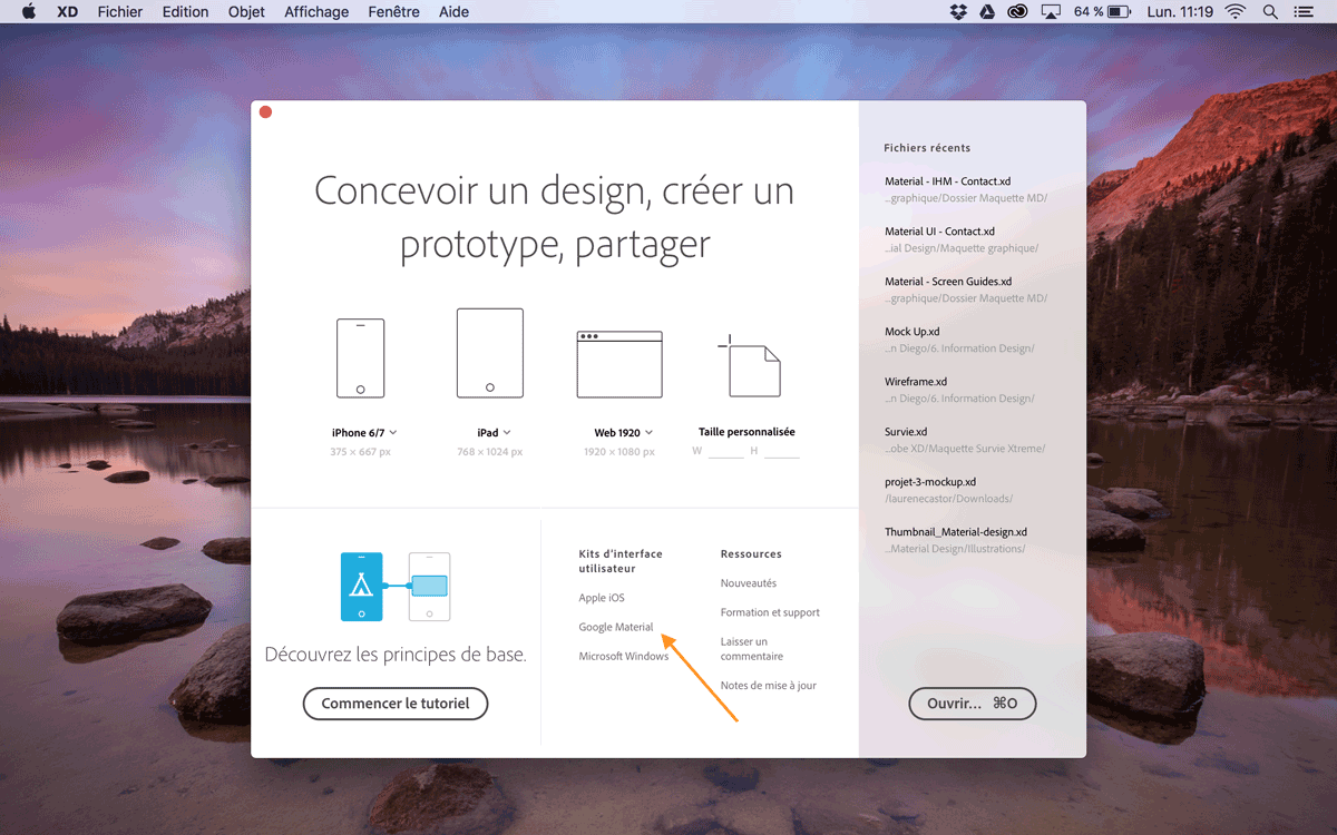 Concevez Une Maquette Graphique Avec Adobe Xd Composez Des Interfaces Utilisateurs En Material Design Openclassrooms