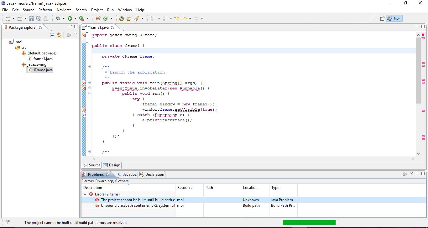 [Résolu] WindowBuilder avec java 1.7 par Askul page 1 OpenClassrooms