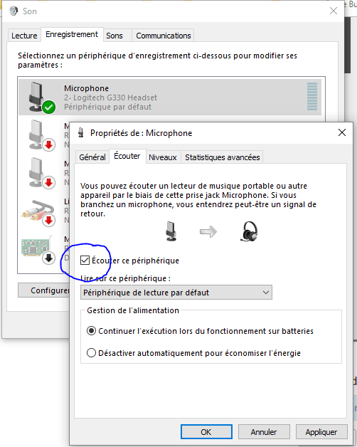 Mon Casque/micro ne fonctionne pas correctement (le micro