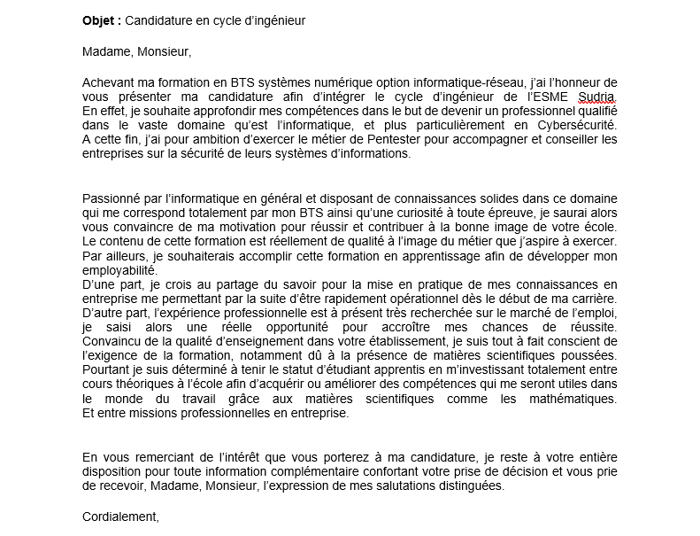 Lettre De Motivation IngÃ©nieur EfficacitÃ© Ã©nergÃ©tique Halloweenisme