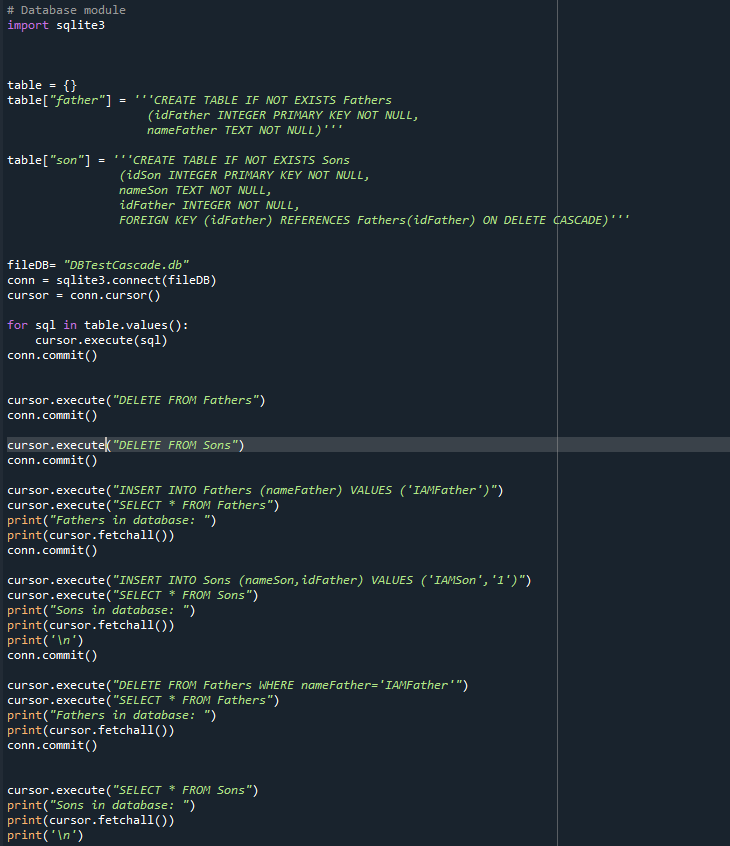 [Résolu] [SQLite] option ON DELETE CASCADE sur foreign key par