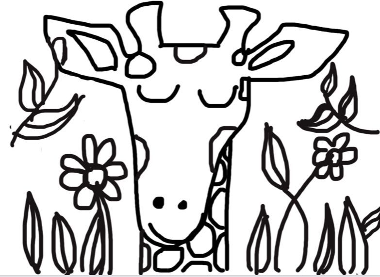 Giraffe's Can't Dance Art Lesson Flodesk