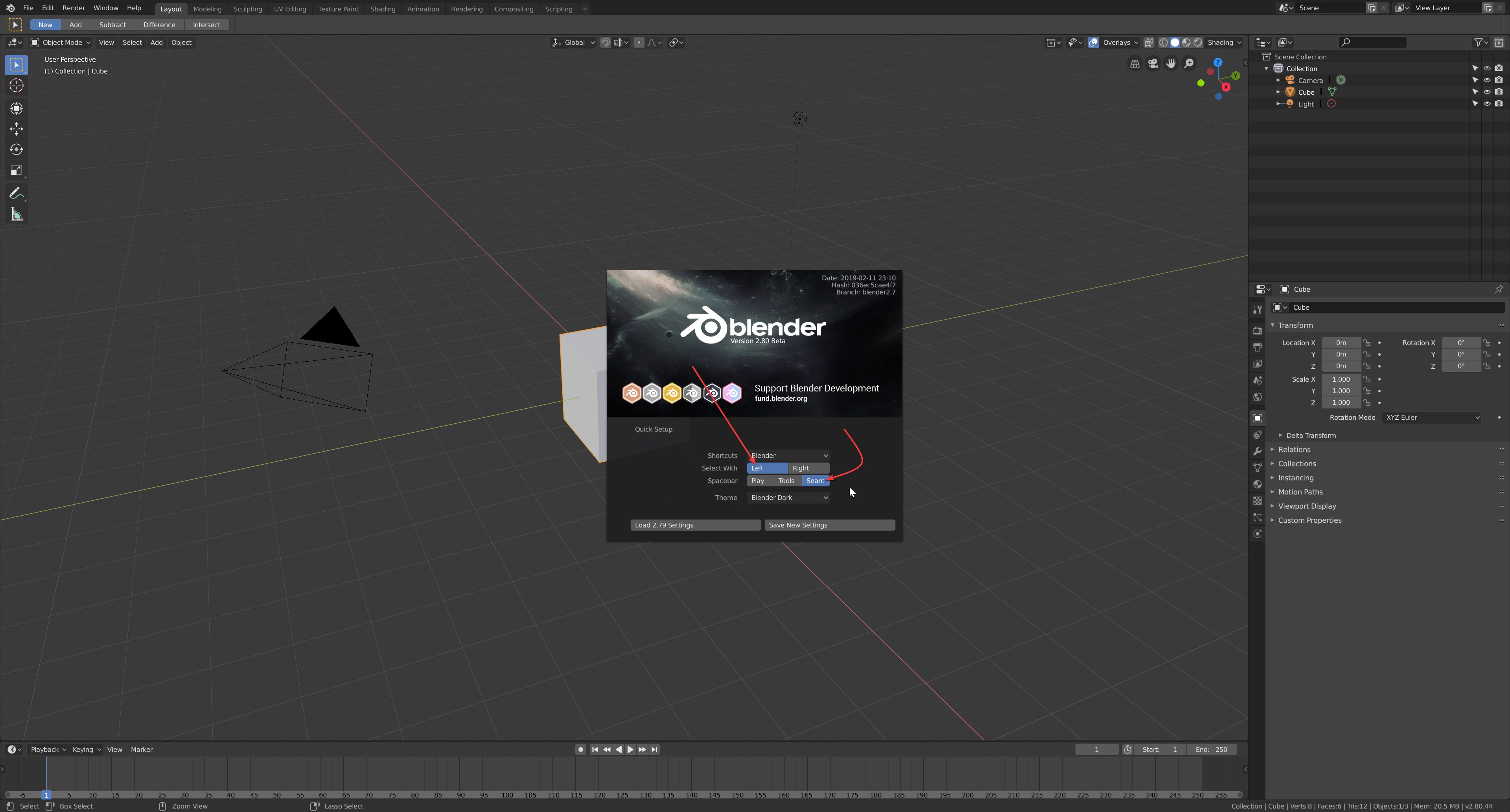 Blender 2.8 Download & install Basics part 1