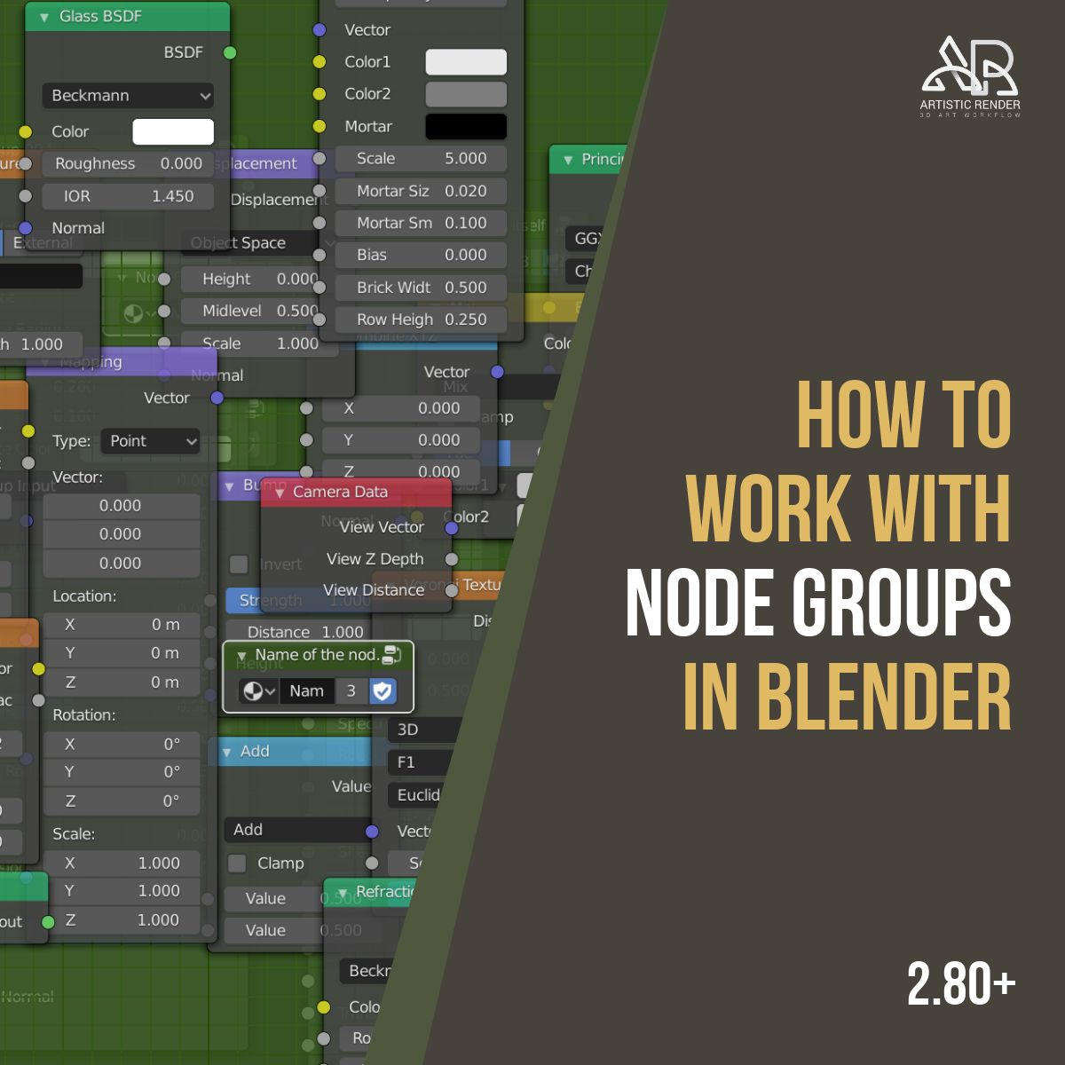 How to work with node groups in Blender