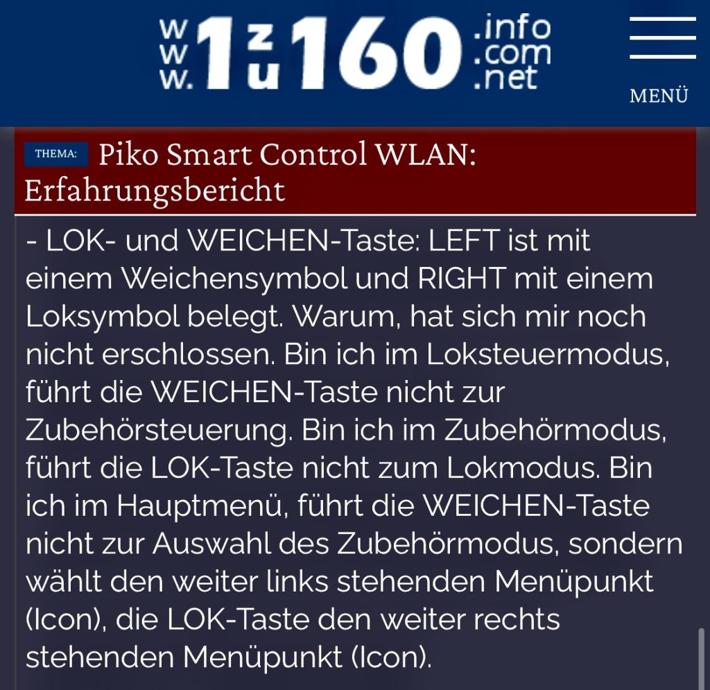 Piko Smart Control Wlan – das nächste Fürstentum. – Modellbahn-Zeit