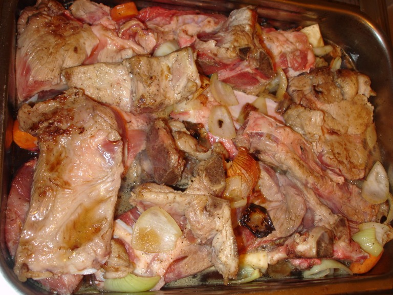 Schweinerippchen mit Kartoffelknödel