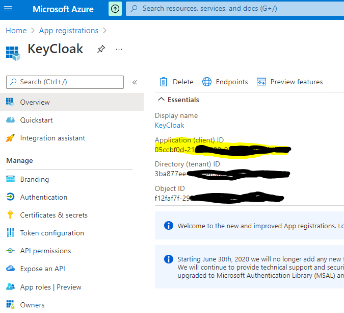Microsoft Azure Active Directory as KeyCloak Identity Provider greB