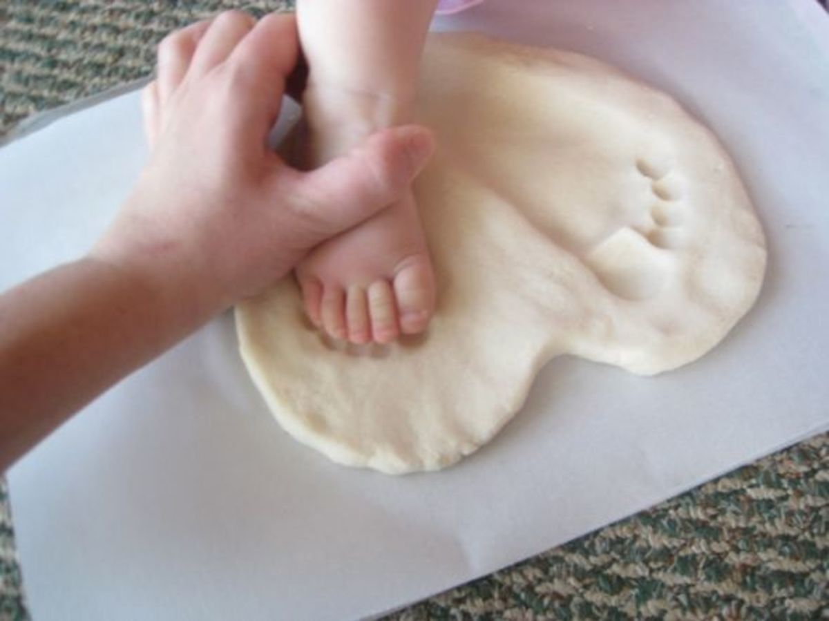 Salt Dough Footprint Heart HubPages