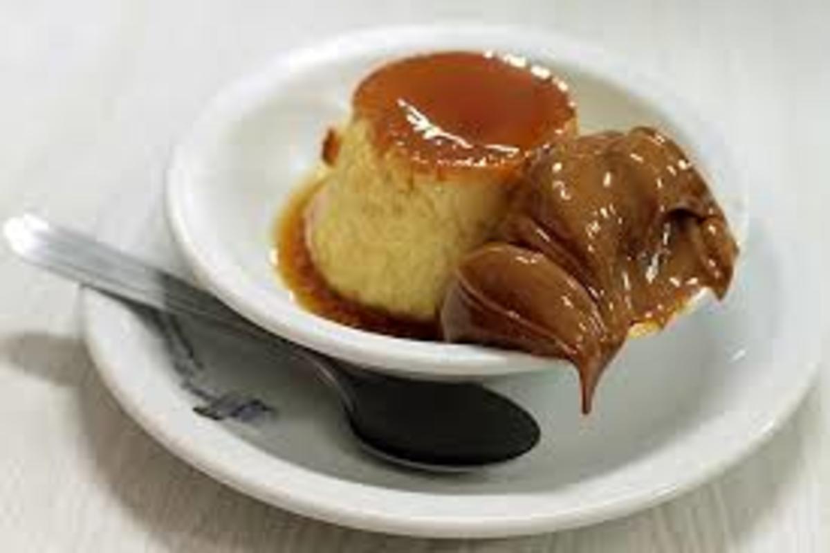 Dessert,Flan With Dulce De Leche