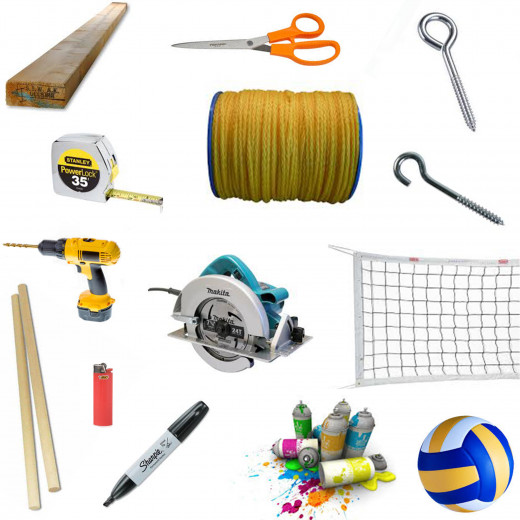 How to build a cheap, portable beach volleyball court with inexpensive