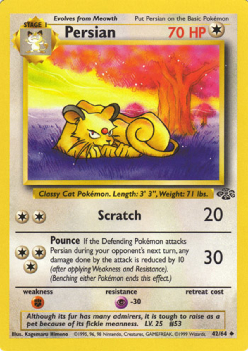 Top 6 Normal Pokemon Cards Jungle Expansion LevelSkip
