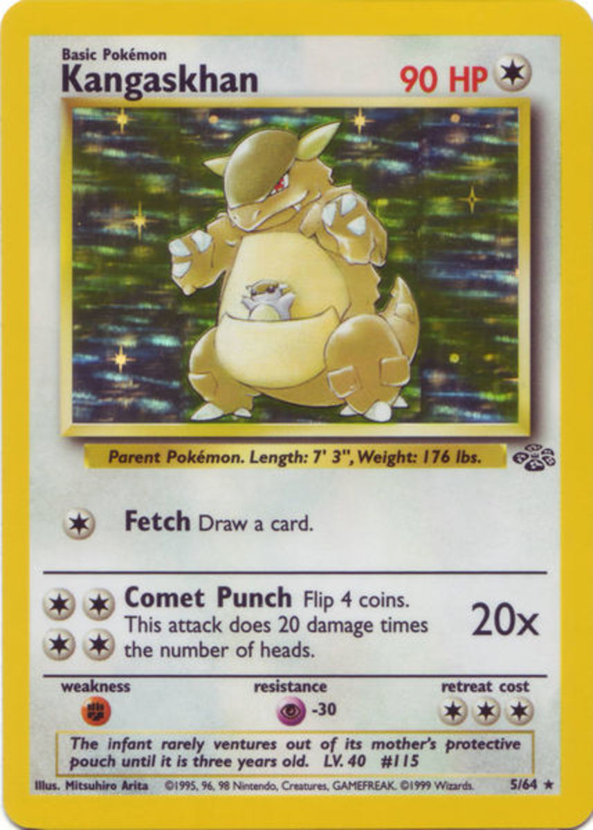 Top 6 Normal Pokemon Cards Jungle Expansion LevelSkip