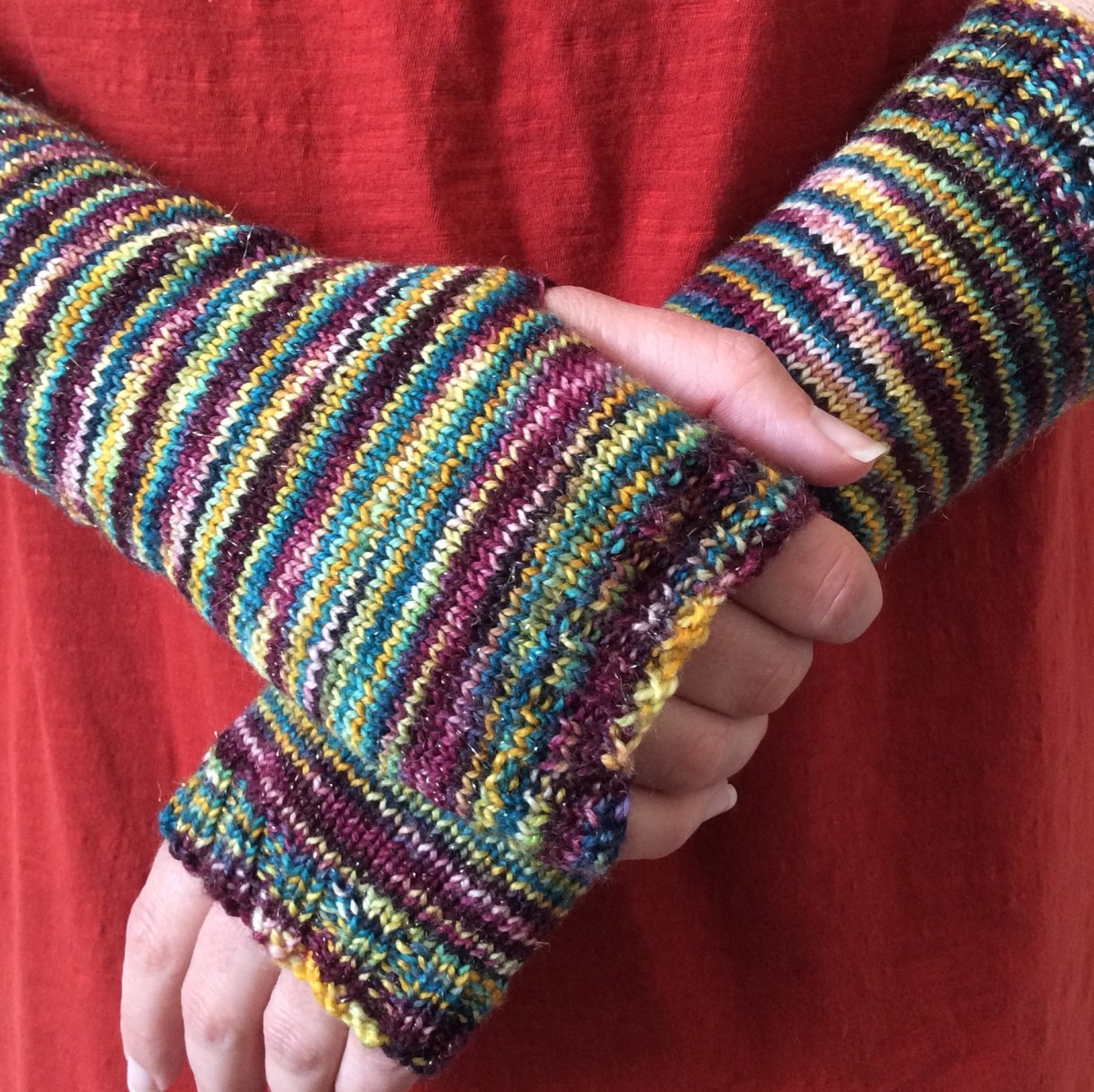 Free Simple Fingerless Mitts Knitting Pattern