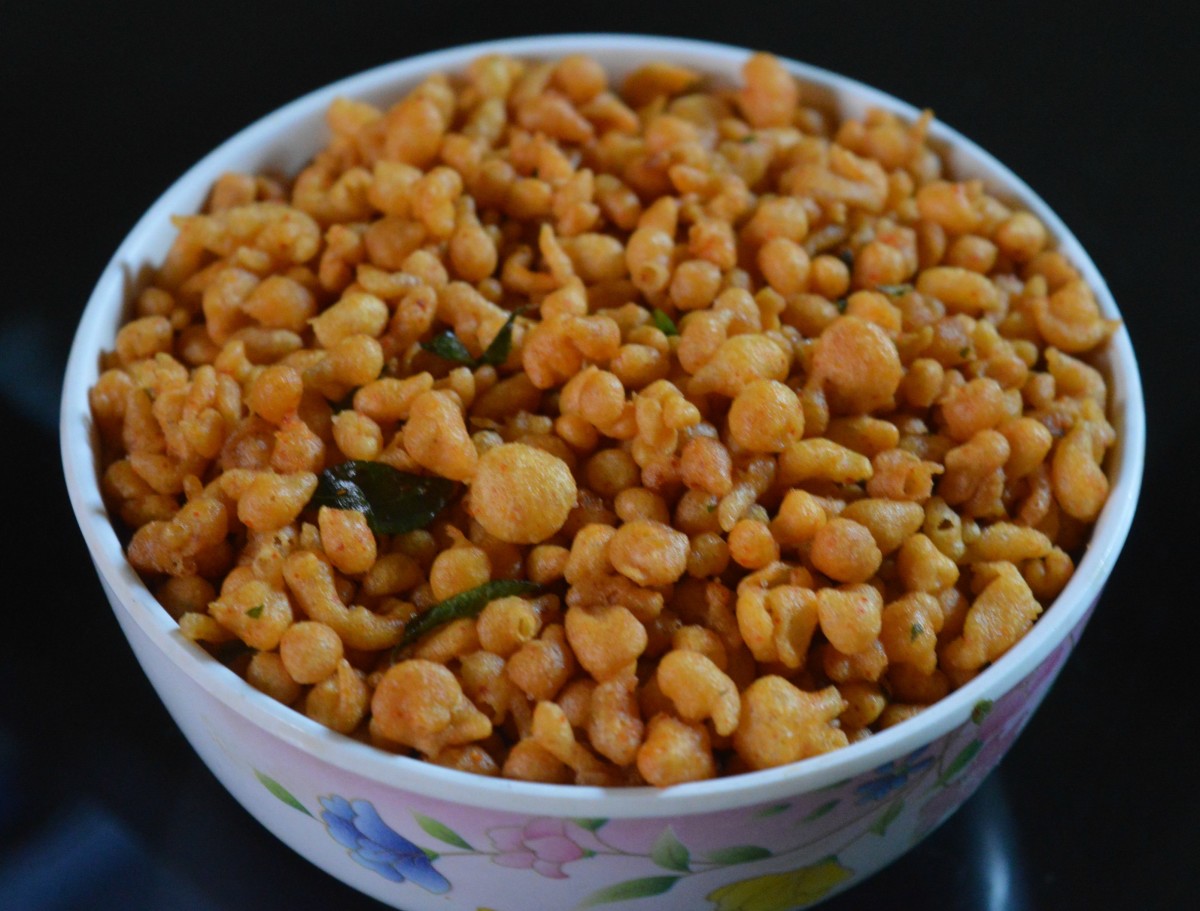 Gram Flour Indian Snacks Khara Boondi Recipe Delishably