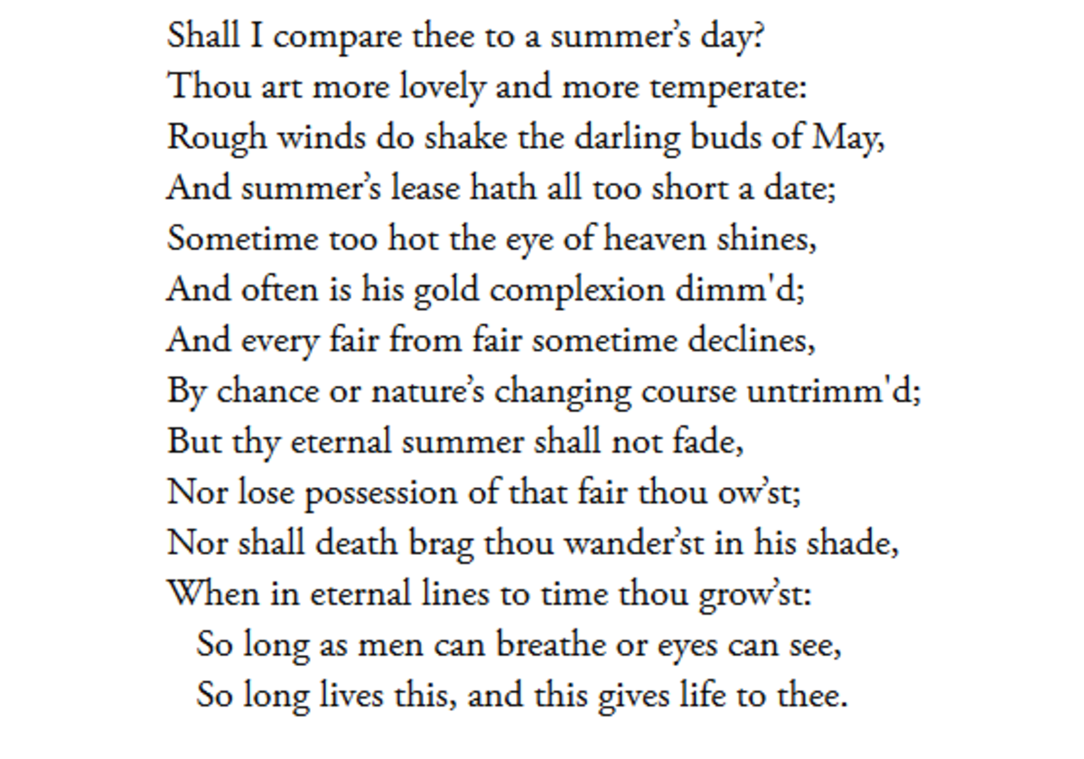 Summary And Full Analysis Of Sonnet 18 By William Shakespeare