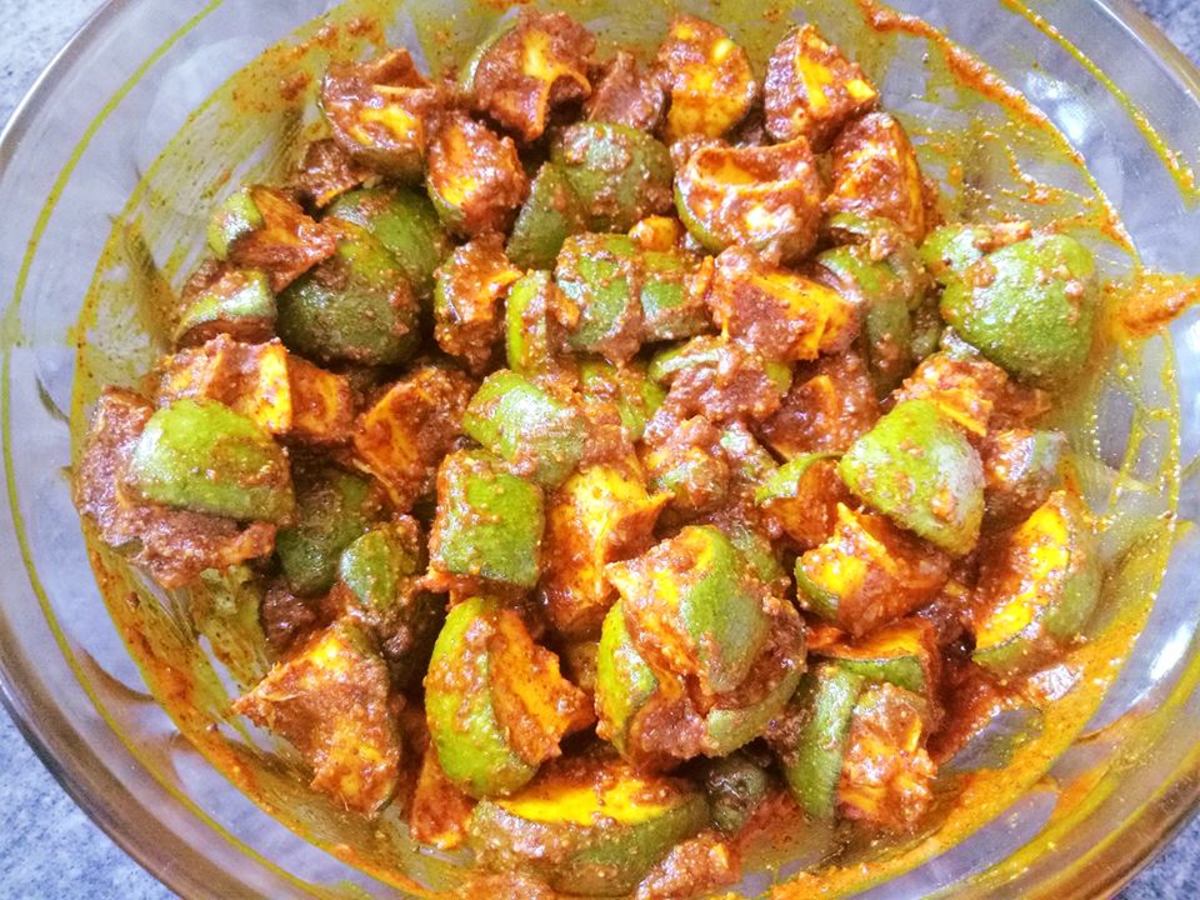 How To Make Andhra Style Mango Pickle (SouthIndianStyle Avakaya