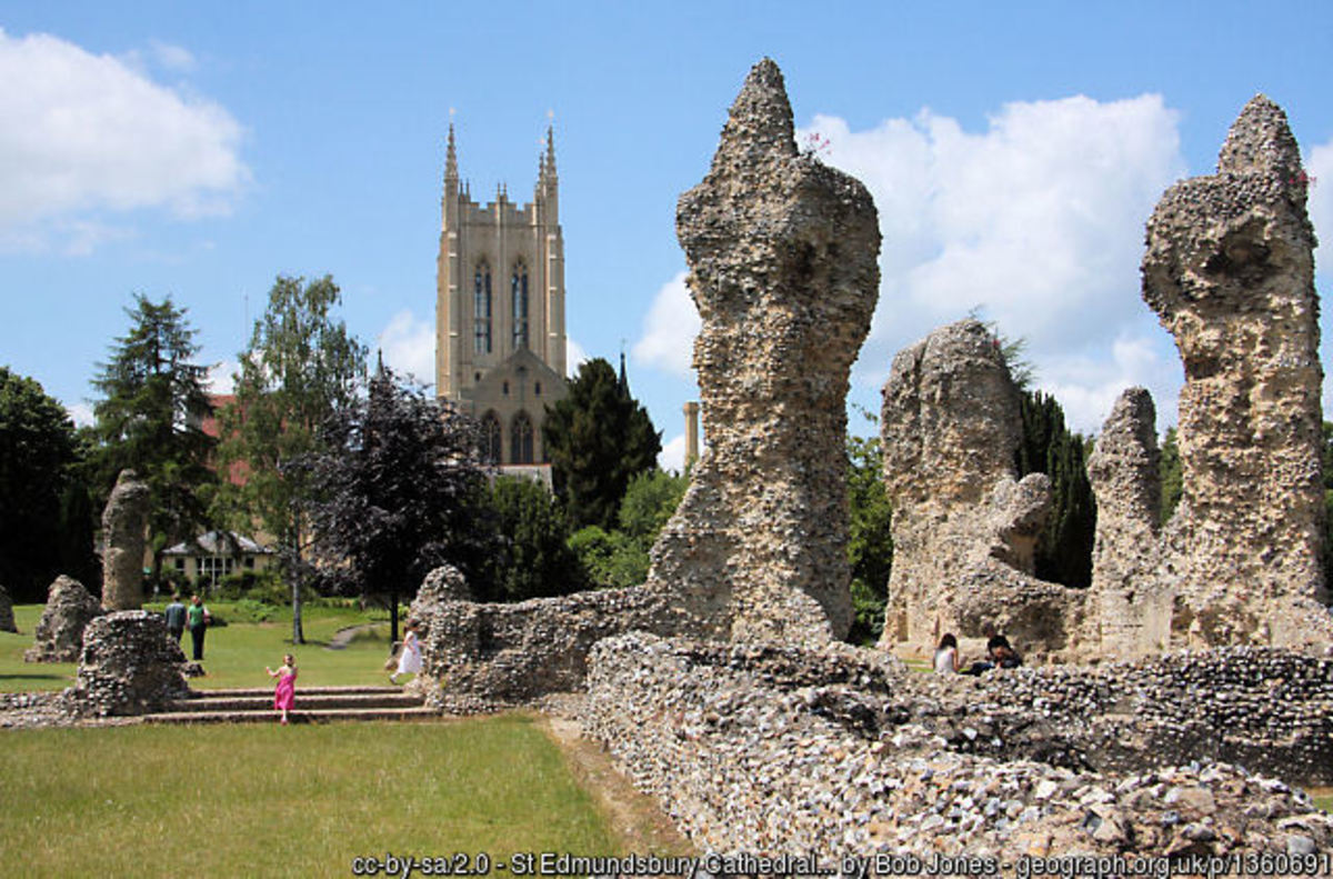 Bury St Edmunds, a Quaint English Town With an Ancient Abbey Dedicated