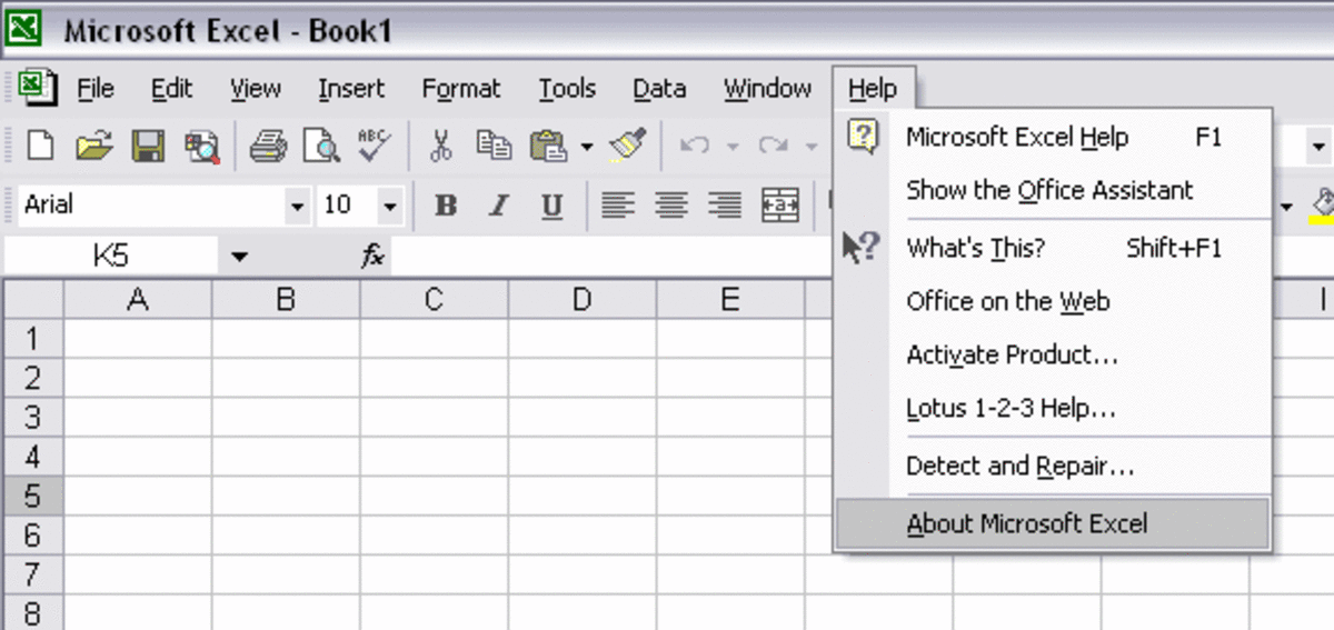 Using the Window and Help Menu of Microsoft Excel 2003 HubPages