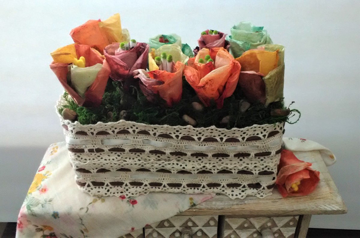 Recycled Tea Bags Tea Bag Roses