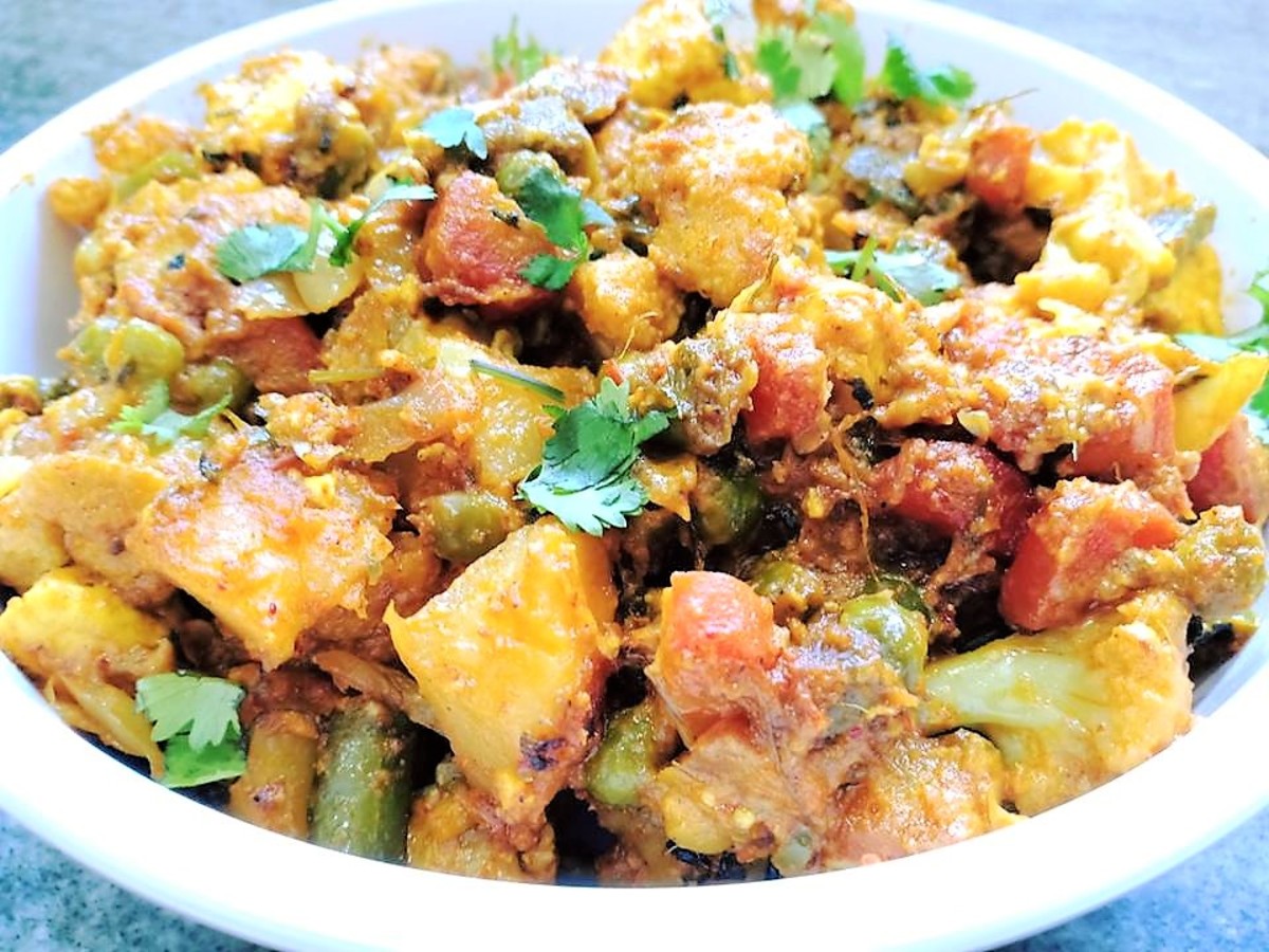 RestaurantStyle Mixed Vegetable Sabzi Recipe Delishably