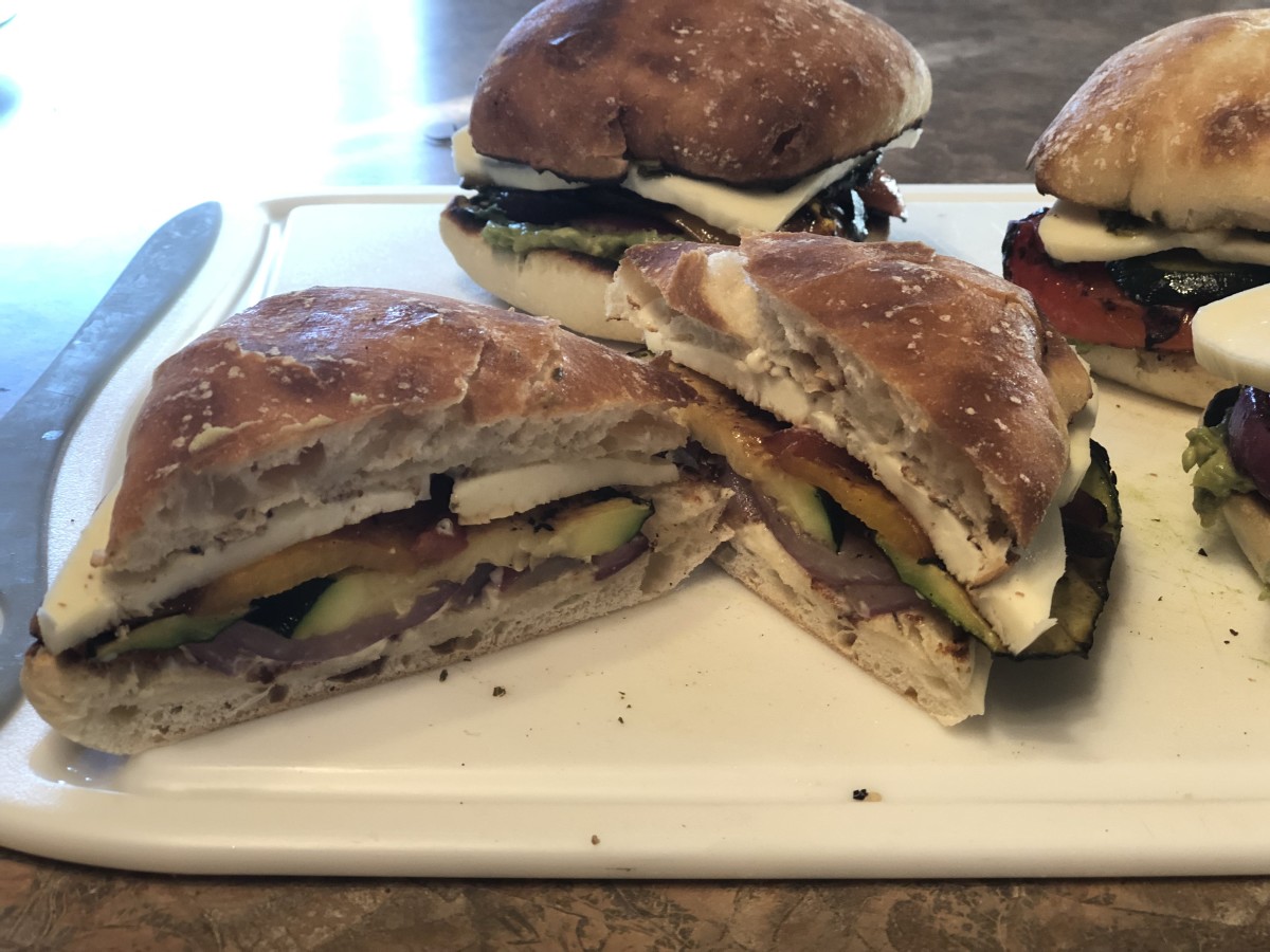 Grilled Vegetable and Mozzarella Sandwich With Pesto Delishably