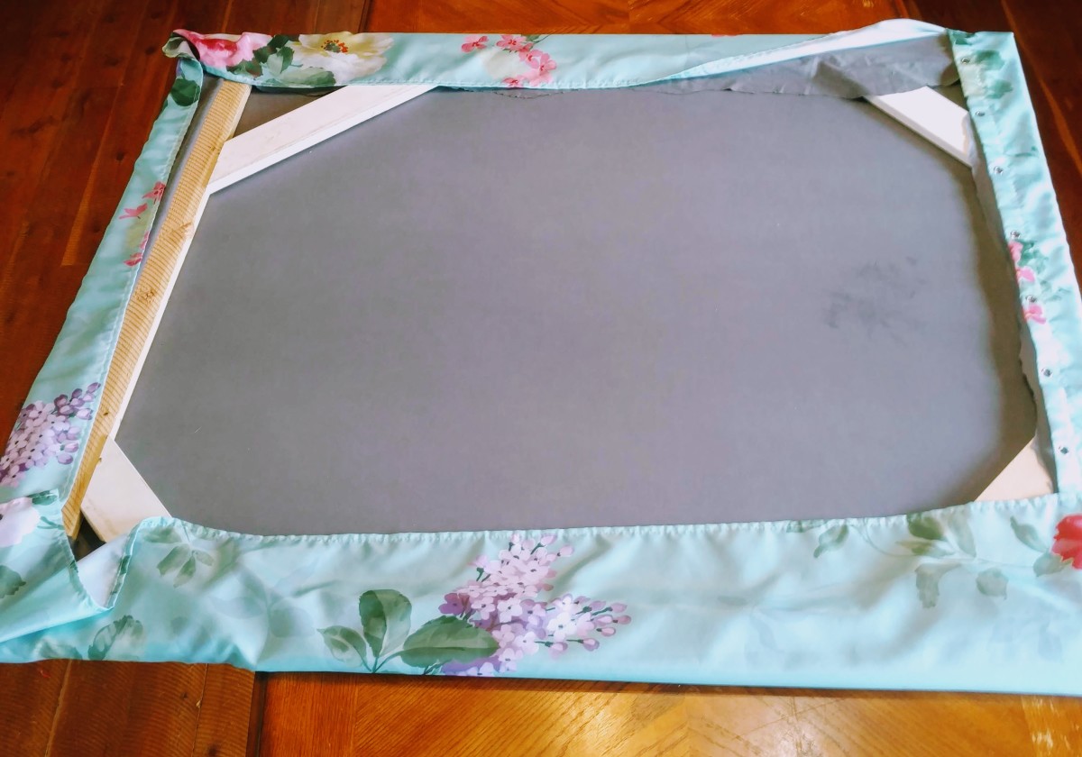 How to Turn a Shower Curtain Into Giant Wall Art Dengarden