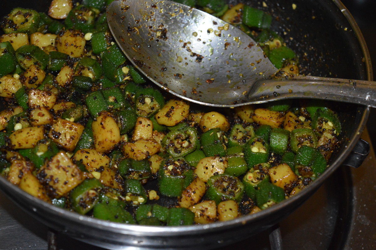 Okra and Potato Hash Recipe Delishably