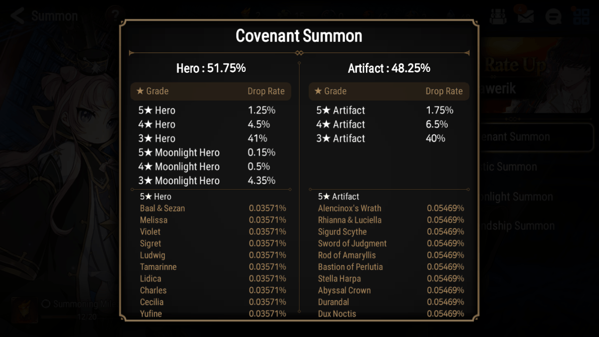 "Epic Seven" Summons LevelSkip