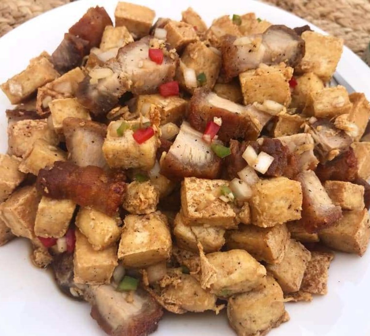Tokwa't Baboy (Filipino Pork and Fried Tofu With Vinegar Sauce