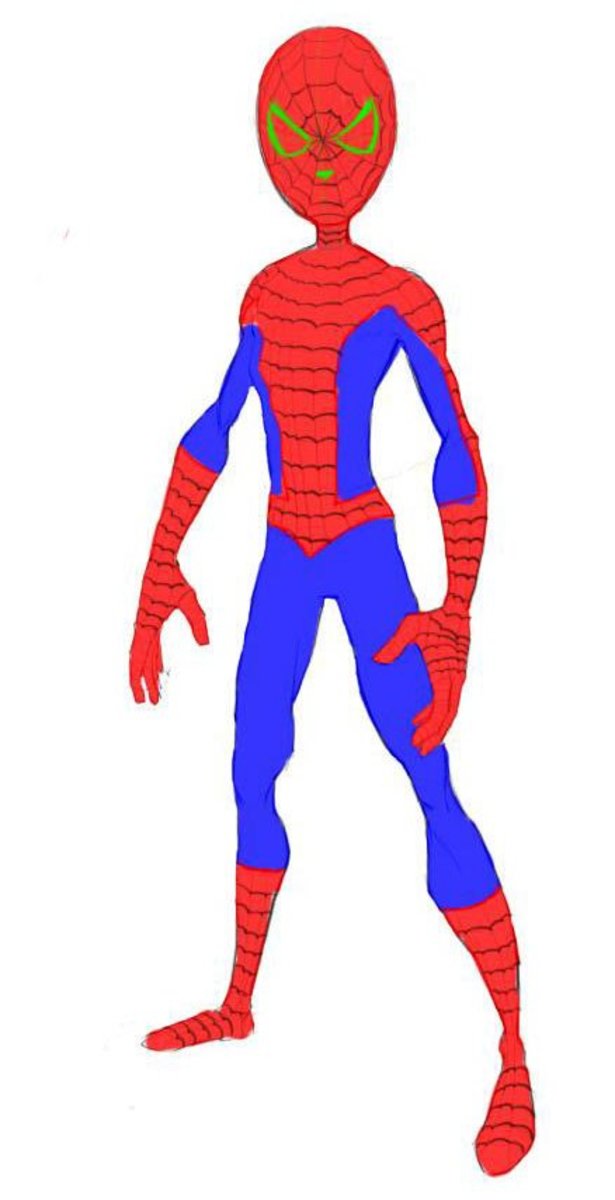 How to draw Spiderman body outline HubPages