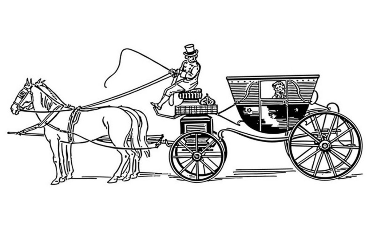 Horse Drawn Vehicle Coloring Pages