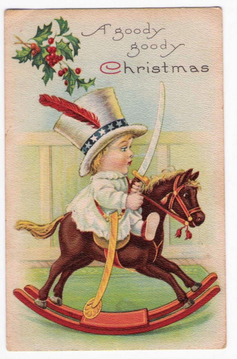 Antique Toys on Free Vintage Christmas Cards HubPages