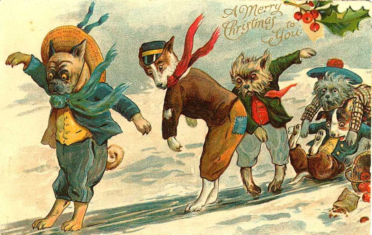 Free Vintage Animal Christmas Cards HubPages