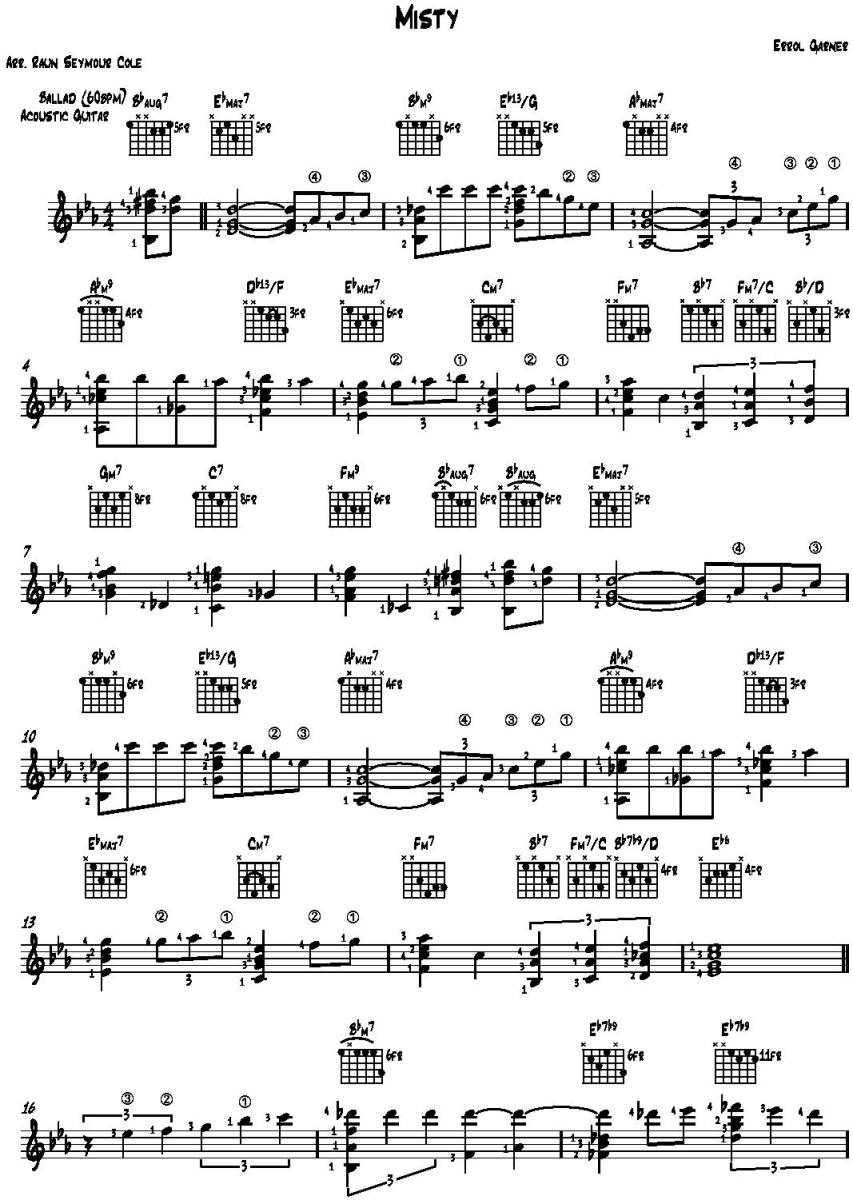Jazz Standards for Solo Guitar "Misty" HubPages