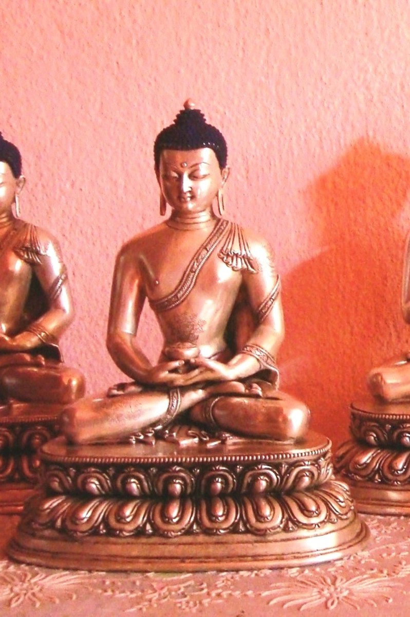 Buddha Statues Mudras Meanings of five different types of Dhyani