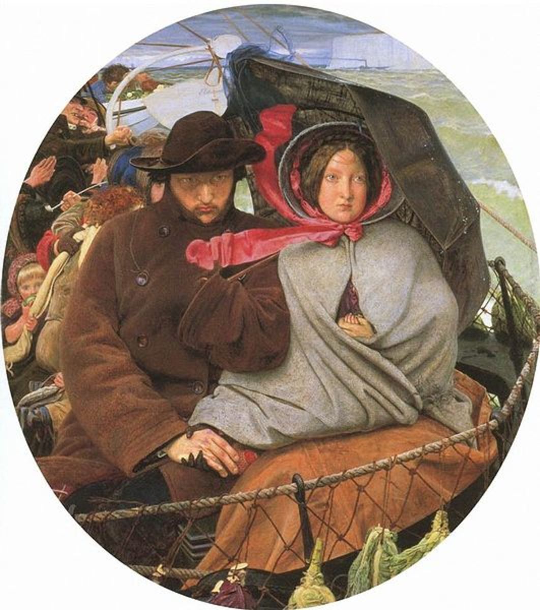 'The Last of England' by Ford Madox Brown 1855, PreRaphaelite Painting