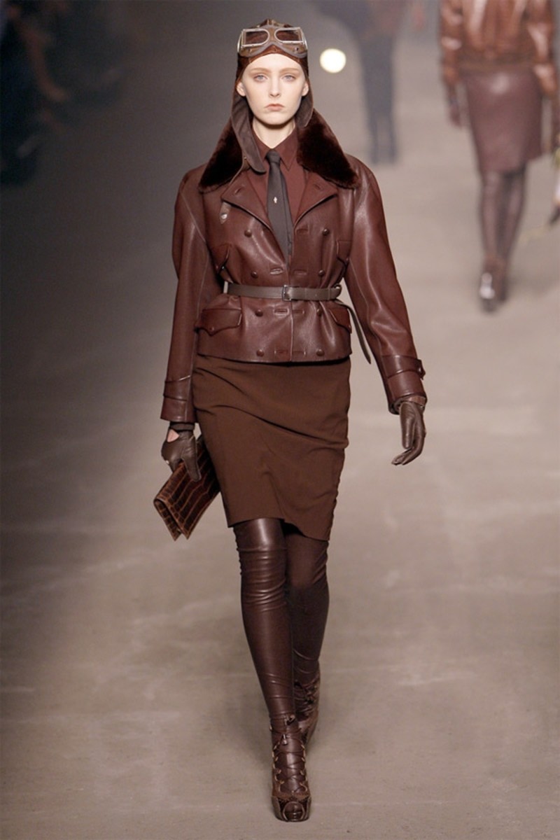 Take Off With The Ladies Leather Aviator Jacket and Fashion Look for